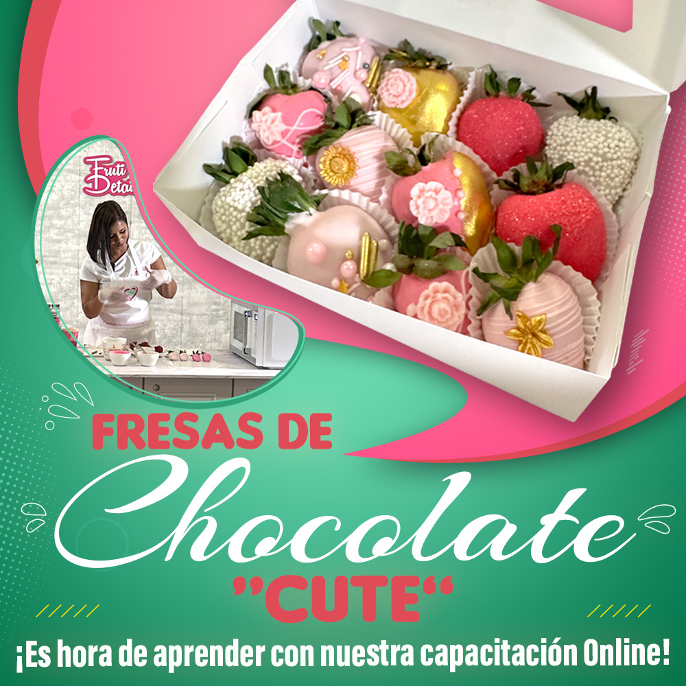 curso online de Fresas decoradas con chocolate